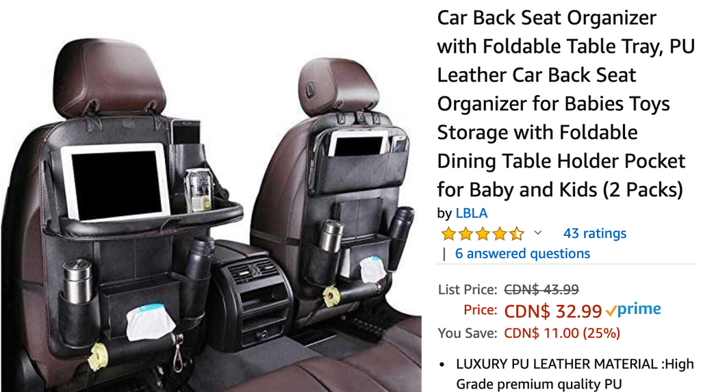 Amazon Canada Deals: Save 25% on Car Back Seat Organizer + 21% on  Hamilton-Beach Digital Food Steamer + More Deals