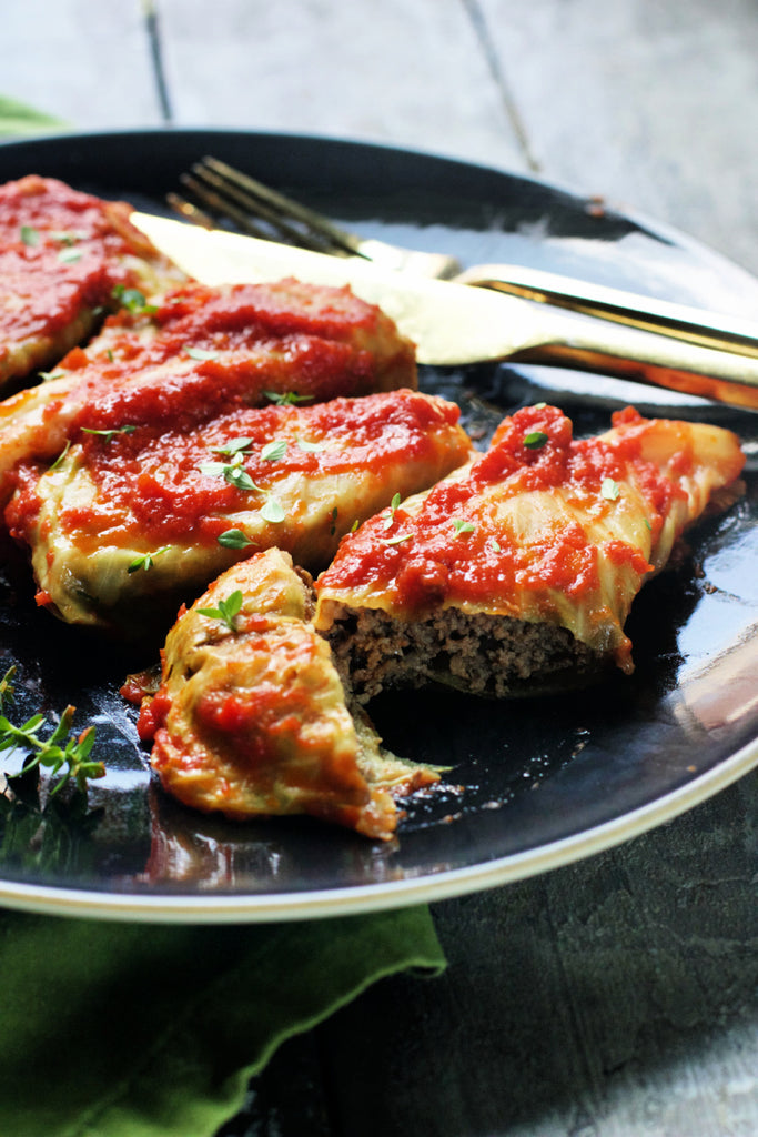 Stuffed Cabbage with Tomato Sauce Low Carb