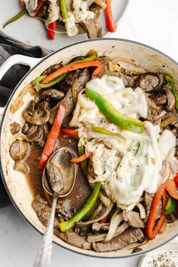 20 Minute Philly Cheesesteak Skillet