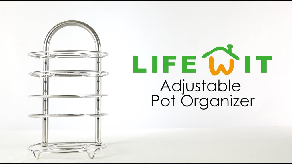 The Lifewit Pot Organizer is constructed out of stainless steel to ensure durability, rust resistance, and simple cleaning