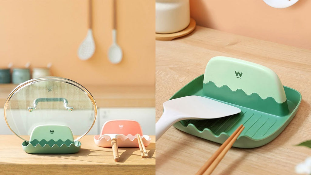 Pot Lid Rack Kitchen Countertop Finishing Storage Bracket Spatula Soup Spoon Chopsticks Rack by OEM sunsky (4 months ago)