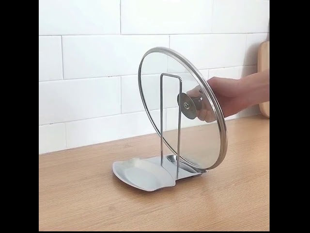 Stainless Steel Pan Pot Rack Cover Lid Rest Stand Spoon Holder Home Kitchen Accessories by sunsky-online 2020 (1 year ago)
