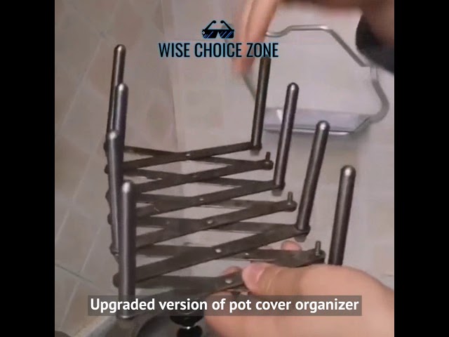 Drill-Free Pot Lid Organizer with Water Receiving Cassette by  ()