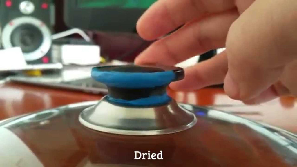 If the plastic holding the screw of the handle of a pot lid breaks, usually you throw the pot lid away