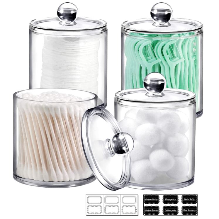 Apothecary Jars On Sale! 4-Pack Just $10.19 – Organize Your Bathroom, Art Supplies & More!