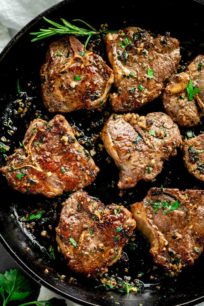 Pan Seared Lamb Loin Chops