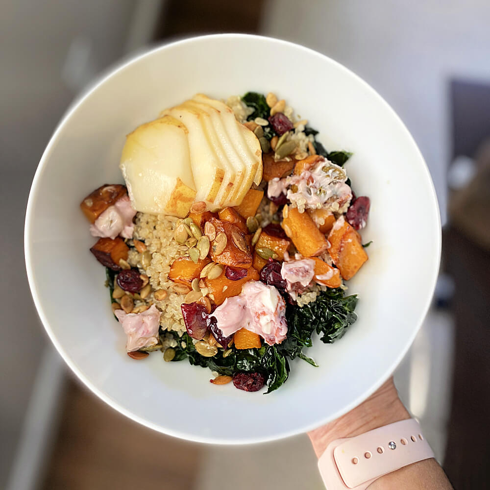 Autumn Kale and Quinoa Salad