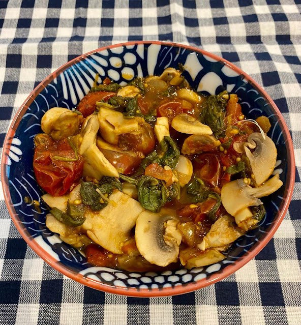 Mushroom, Tomato, and Spinach Sauté