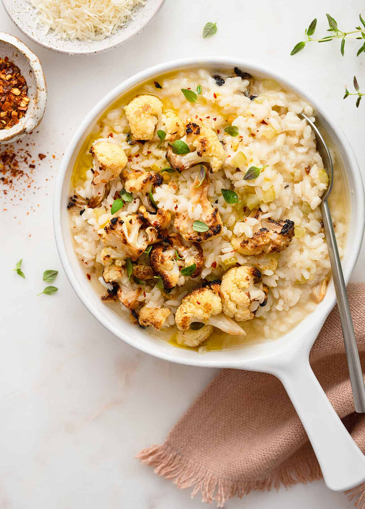 Broiled Cauliflower Risotto