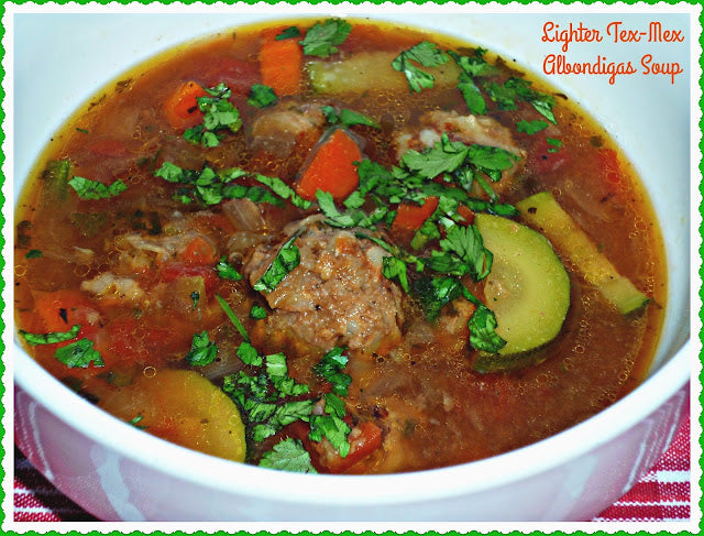 Winter Soup Night...Featuring Lighter Tex-Mex Albondigas Soup #soupnight #lightenup #healthy2023 #comfortfood
