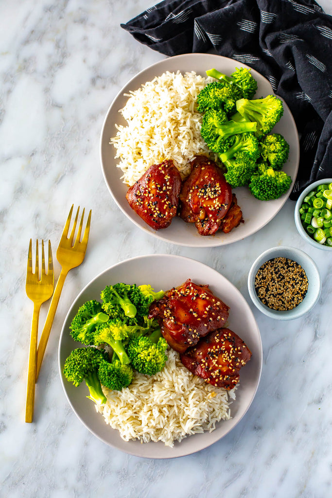 Honey Garlic Slow Cooker Chicken Thighs