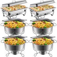 6-Pack Famistar Stainless Steel 4 Round Chafing Dish Buffet Set only $179.99