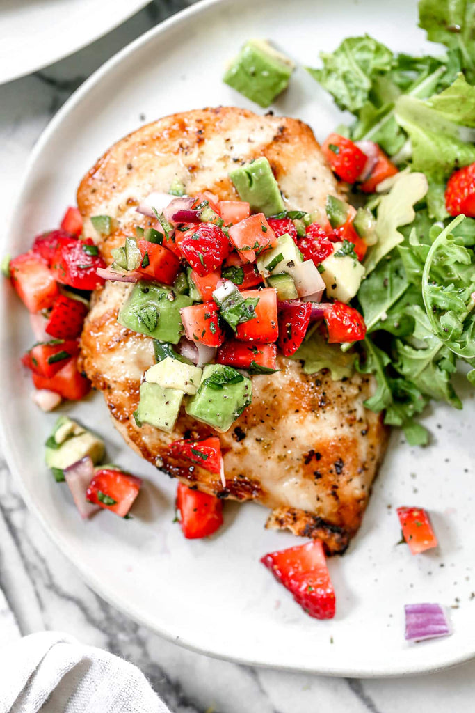 Grilled Chicken Breast with Strawberry Avocado Salsa