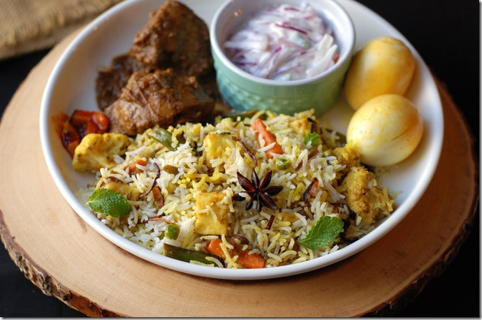 Hyderabadi Vegetable Dum Biriyani