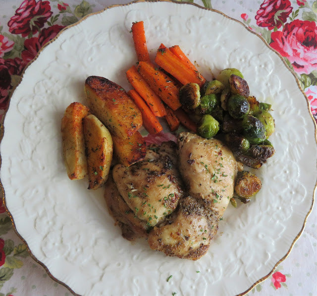 Sheet Pan Chicken Thighs with Veggies