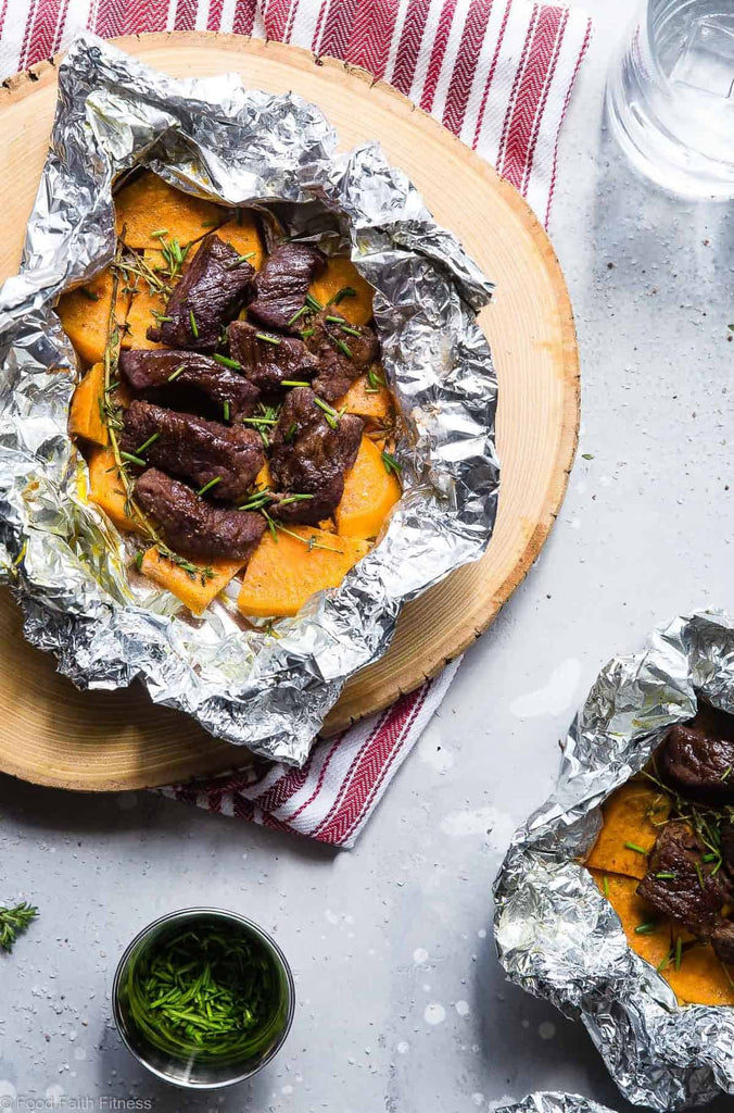Garlic Steak and Potato Foil Packets