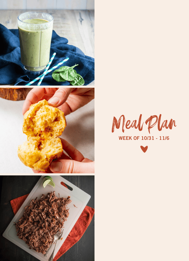 Weekly Meal Plan 10/31/22 – 11/6/22