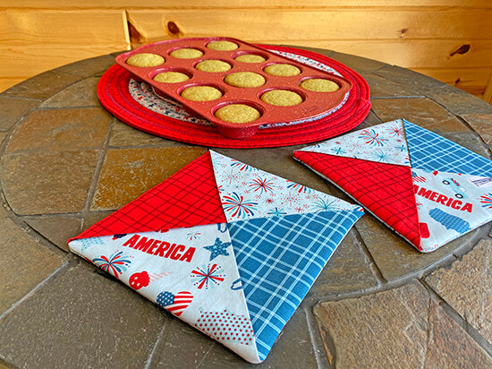 Patriotic Pot Holder and Hot Pad Sewing Tutorial at the Nancy Zieman Productions Blog