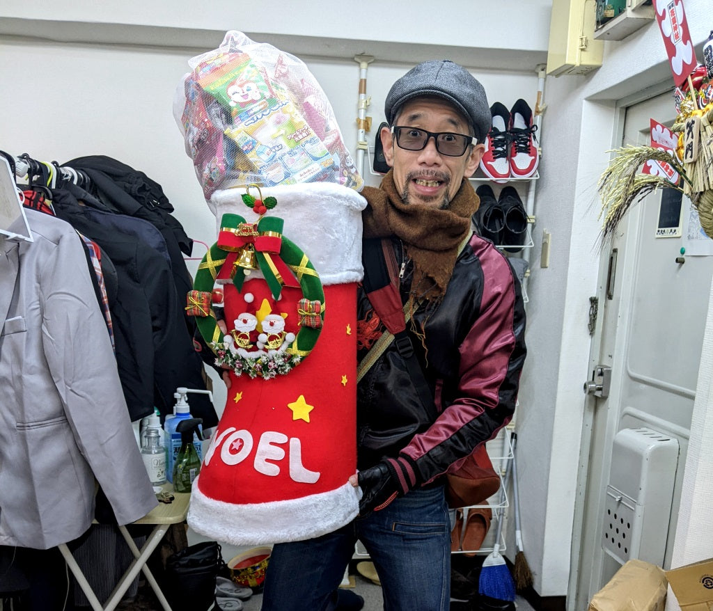 Mr. Sato buys a Japanese snack stocking in Akabane that puts the “stuff” in “stocking stuffer”