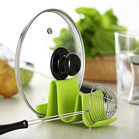 Wave Shape Pan Spoon Pot Cover Lid Rack Storage Stand Holder Kitchen Tool