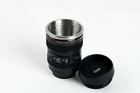 Elite Kitchen Camera Lens Travel Novelty Coffee Cup Mug Tumbler With Lid Canon EF 24-105mm 11oz Stainless Steel Themos Inside