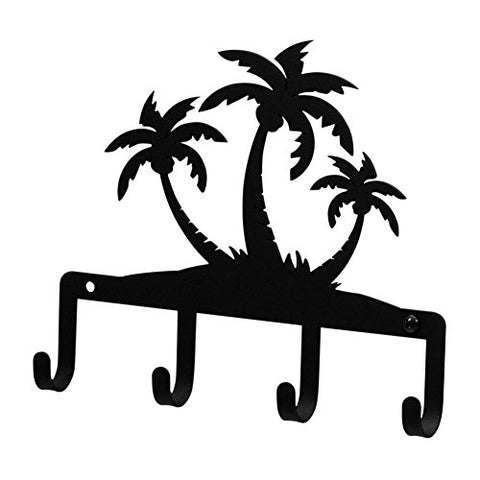 Iron Palm Trees Key Rack / Jewelry Holder - Black Metal