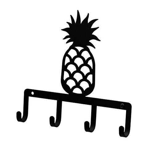 Iron Pineapple Key Rack / Jewelry Holder / Pet Leash Hanger - Black Metal