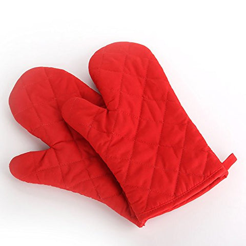 Baking oven Gloves Special heat insulation and heat resistant gloves,Red,1 Pair