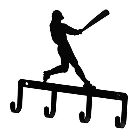 Iron Baseball Player Sports Key Rack - Jewelry Holder - Pet Leash Hanger - Heavy Duty Metal Keychain Car Key Holder, Key Hooks, Key Hanger, Key Organizers