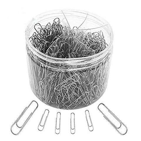 Smartsails Paper Clips, 650 Silver Paper Clips in Three Sizes, Small, Medium and Large (28 mm, 33 mm, 50 mm) for Office School Editing and Personal Document Finishing