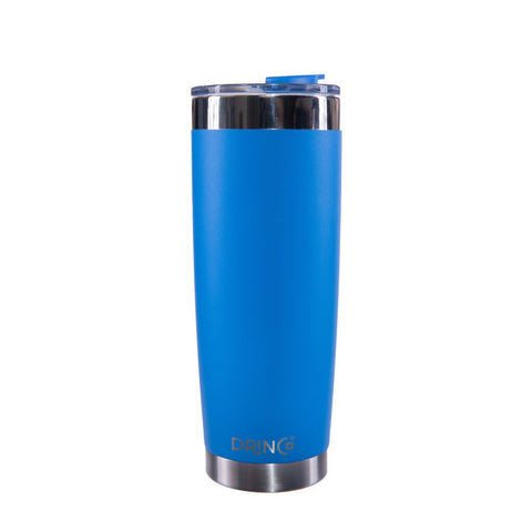 Drinco - Stainless Steel Tumbler | Double Walled Vacuum Insulated Mug With Spill Proof Lid For Hot & Cold Drinks | Blue | Perfect for Hiking, Camping & Traveling | BPA Free | 20oz