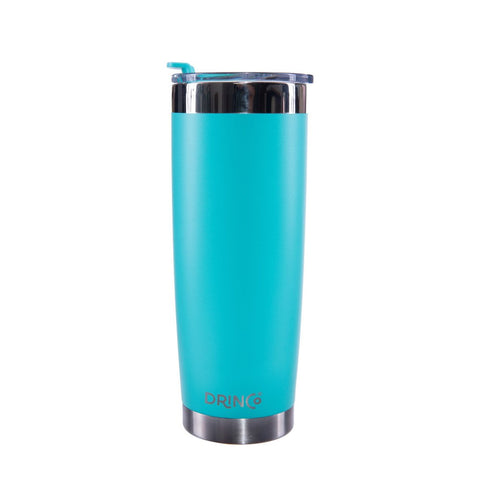 Drinco - Stainless Steel Tumbler | Double Walled Vacuum Insulated Mug With Spill Proof Lid For Hot & Cold Drinks | Aqua | Perfect for Hiking, Camping & Traveling | BPA Free | 20oz