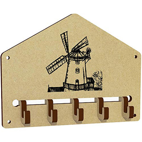 Azeeda 'Windmill Scene' Wall Mounted Key Hooks / Holder (WH00024115)