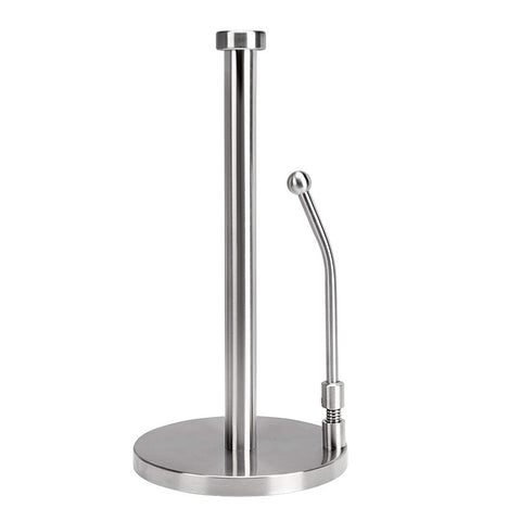 Sumnacon Tension Arm Paper Towel Holder - Stainless Steel Standing Kitchen Paper Towel Holder, Modern Antirust Roll Paper Towel Holder Countertop For One Handed Easy Tear Off