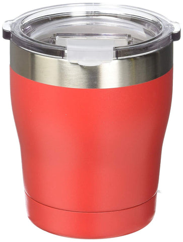 Tahoe Trail Stainless Steel Tumbler Vacuum Insulated Double Wall Travel Cup With Lid (Red, 10oz)