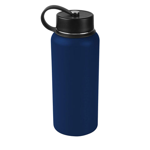 Tahoe Trails 32 oz Double Wall Vacuum Insulated Stainless Steel Water Bottle, Dark Blue