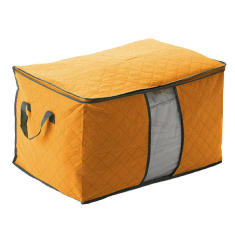 Storage Case ,IEason Clearance Sale! Bamboo charcoal clothing storage bag Quilt storage case Bedding organizer (Orange)