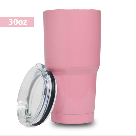 5 Star Stuff 30 oz Tumbler, 100% Stainless Steel Double Wall Vacuum Insulated Cup with Lid – Pink