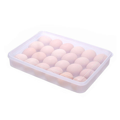 Covered Egg Tray Holder Kitchen Egg Tray, Clear Egg Storage Container Kitchen with Lid for Refrigerator Portable Egg Case Storage Bin for Fridge Camping, 15/24 Eggs Box Carrier Egg Container