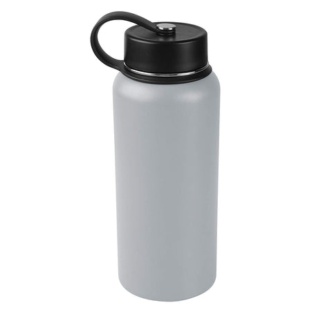 Tahoe Trails 32 oz Double Wall Vacuum Insulated Stainless Steel Water Bottle, Gray