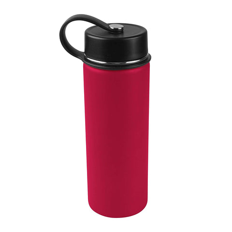 Tahoe Trails 20 oz Double Wall Vacuum Insulated Stainless Steel Water Bottle,Chinese Red