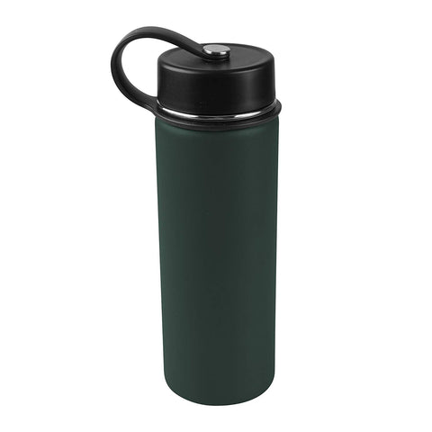 Tahoe Trails 20 oz Double Wall Vacuum Insulated Stainless Steel Water Bottle, Dark Green