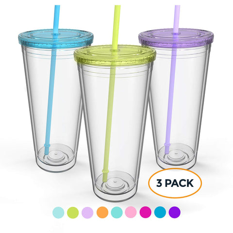 Maars Insulated Travel Tumblers 32 oz. | Double Wall Acrylic | 3 Pack