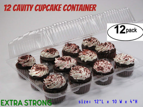 Cupcake Boxes, Cupcake Containers, 12 Pack Cupcake Containers, Set of 12,by the Bakers Pantry