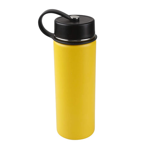 Tahoe Trails 20 oz Double Wall Vacuum Insulated Stainless Steel Water Bottle, Yellow