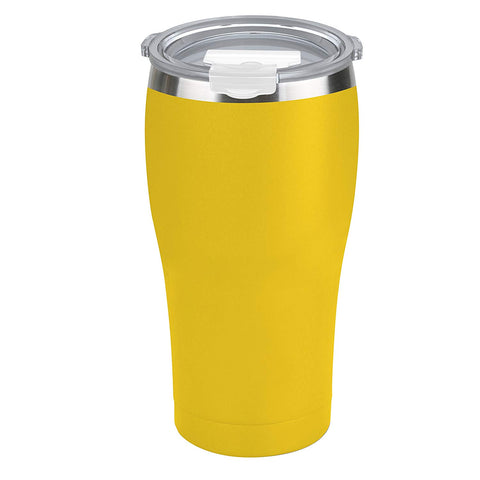 Tahoe Trails 16 oz Stainless Steel Tumbler Vacuum Insulated Double Wall Travel Cup With Lid, Yellow