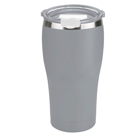 Tahoe Trails 30 oz Stainless Steel Tumbler Vacuum Insulated Double Wall Travel Cup with Lid, Gray