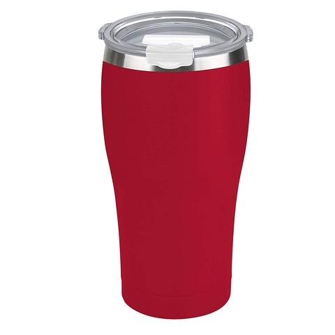 Tahoe Trails 20 oz Stainless Steel Tumbler Vacuum Insulated Double Wall Travel Cup with Lid, Red
