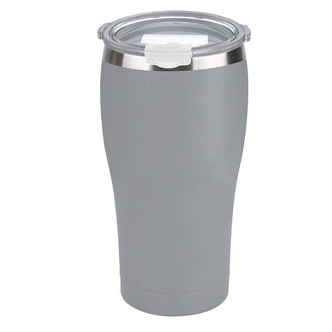Tahoe Trails 10 oz Stainless Steel Tumbler Vacuum Insulated Double Wall Travel Cup With Lid, Gray