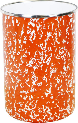 Calypso Basics Marble Enamel Utensil Holder, Orange